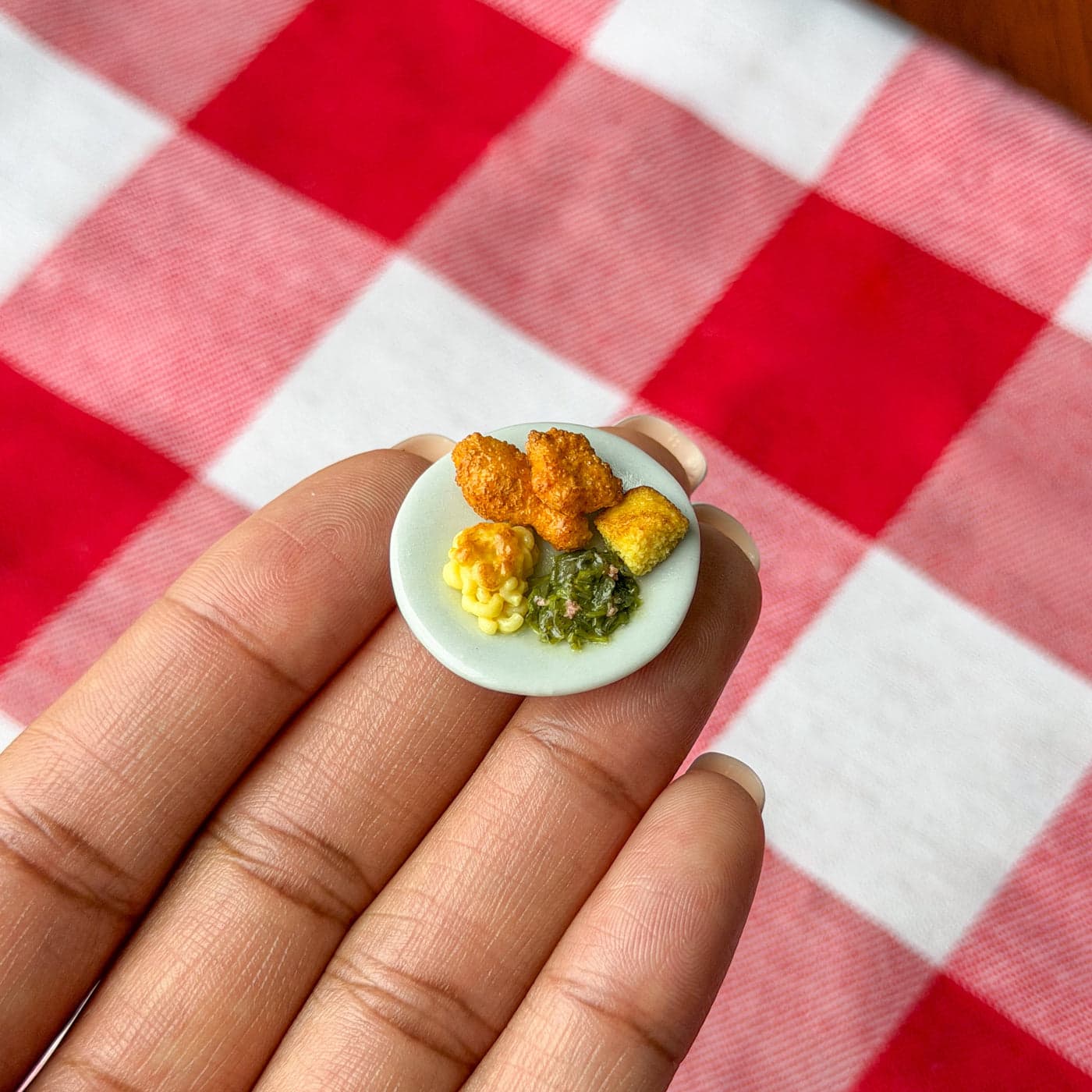 Handmade miniature sunday dinner plate by Dainty Foodie